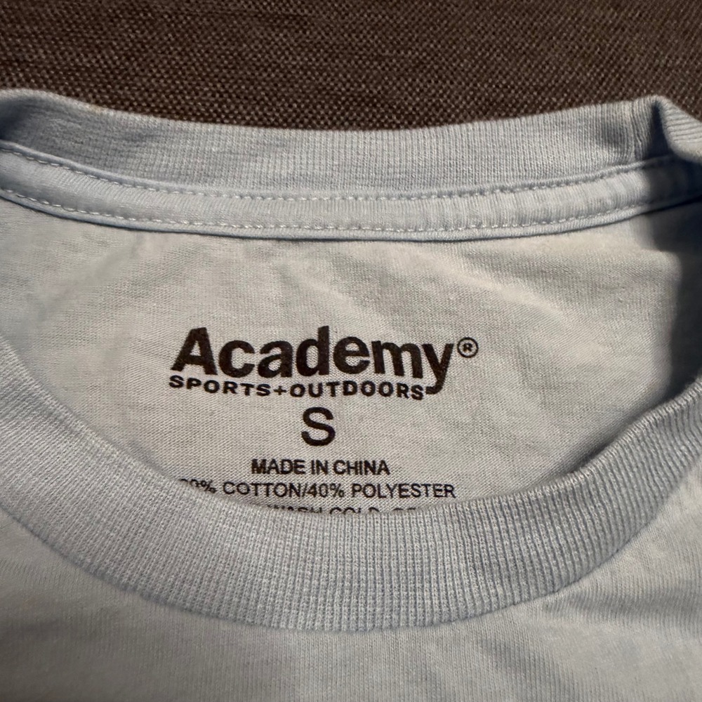 Academy‎ Sports Outdoors Mens Boombox Graphic T-Shirt Light Blue Retro Radio S - Picture 4 of 4